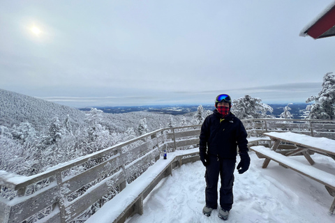 Montreal: Canadian Forest Guided Tour by Snowmobile Snowmobile for One Person
