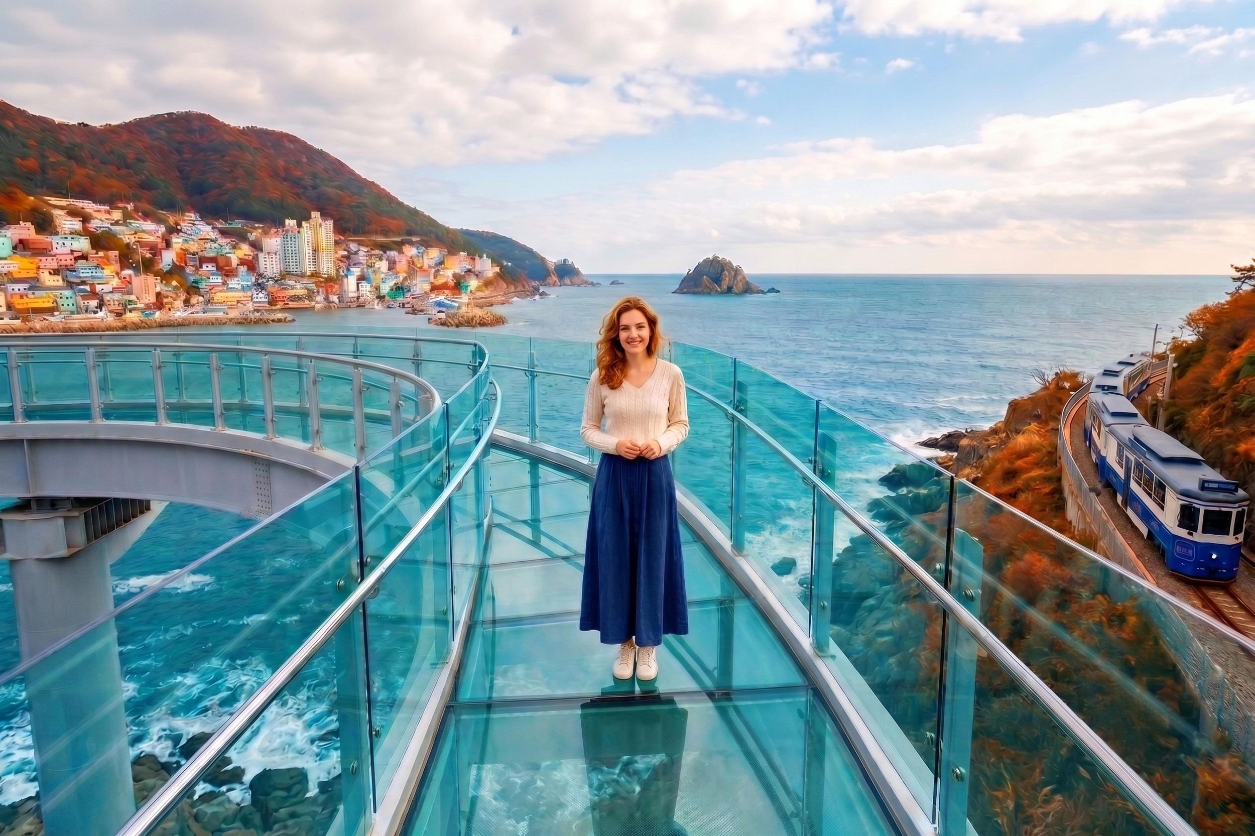 Ab Busan: Beach Train, Gamcheon Village und Oryukdo Skywalk