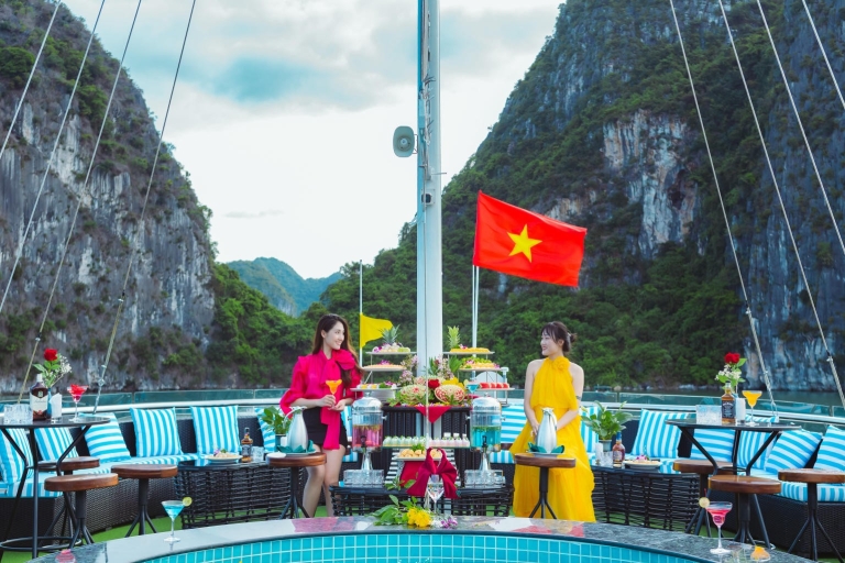Hanoi: luxe 5-sterrencruise van 2 dagen Ninh Binh en HaLong BayNinh Binh-activiteit en luxe dagcruise in de Halong-baai