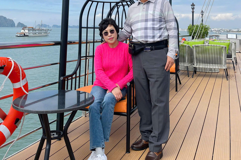 Hanói: Viagem de 1 dia à Baía de Ha Long - Cruzeiro de luxo AmethystCruzeiro de dia inteiro na Baía de Halong com Ametista (todos os destinos)