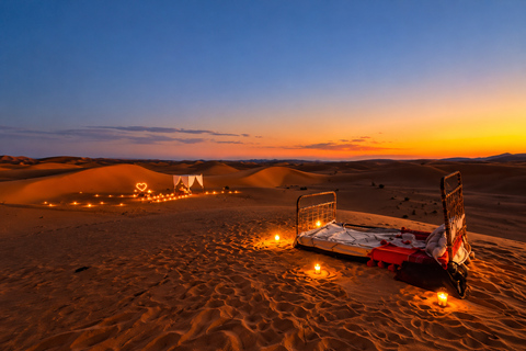 Marrakech to Fes: 3-Day Sahara Desert Tour, Camel & Buggy Option 2 — Luxury Sahara Camp