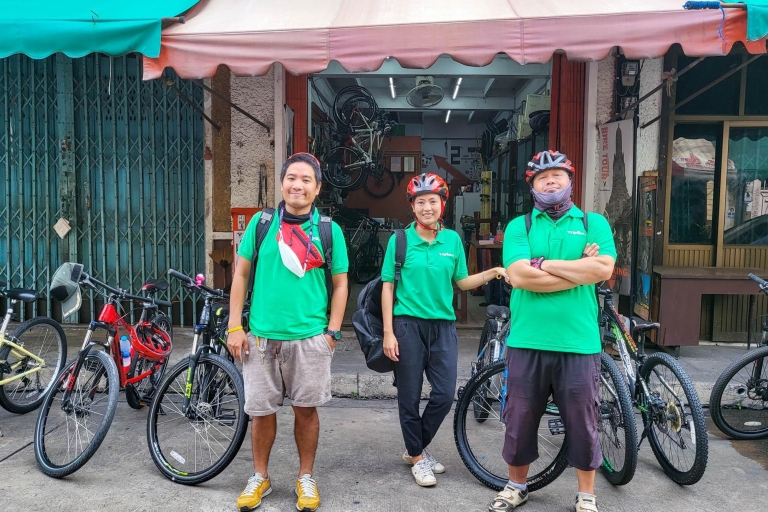 Bangkok: tour gastronómico de medio día en bicicleta con almuerzoTour Privado con Punto de Encuentro