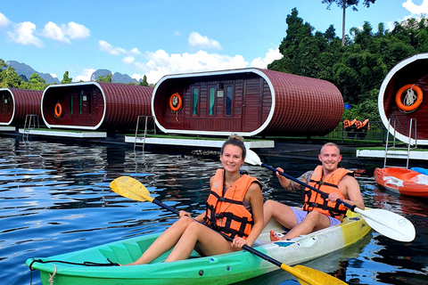 Phuket or Anywhere: Private Boat Cheow Lan Lake>Diamond Cave Option 2: From Krabi with Roundtrip Hotel Transfer